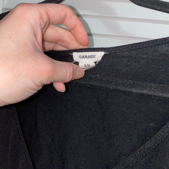 Garage Black Crossbody V-Neck Bodysuit - Picture 6 of 6